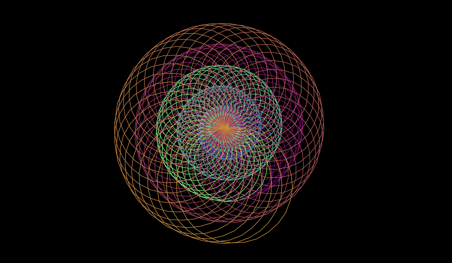 Espiral circular colorida com Turtle